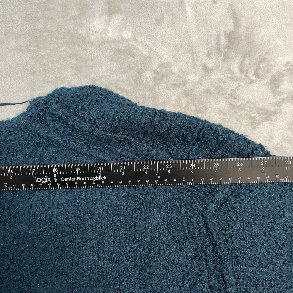 Free People Alpaca Blend Boucle Sweater Womens Small Blue Oversized Cozy Boho - Picture 13 of 14